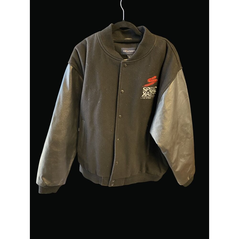 Port Authority Speed Freak 2XL Black Varsity Jacket CL01 P